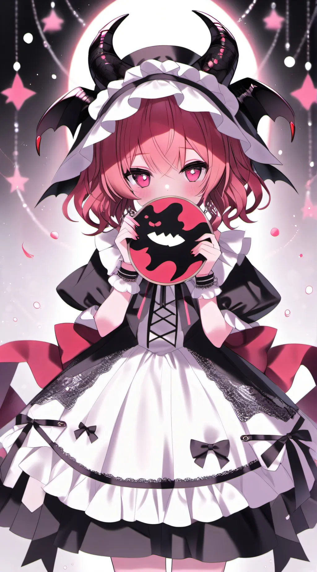 ai character: Demon girl  background