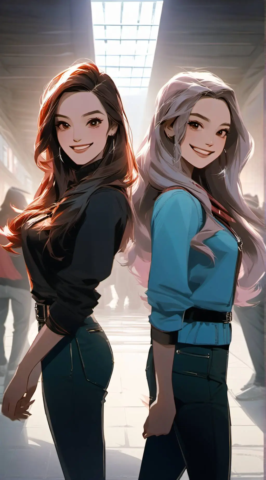 ai character: Lucy and Sophia background