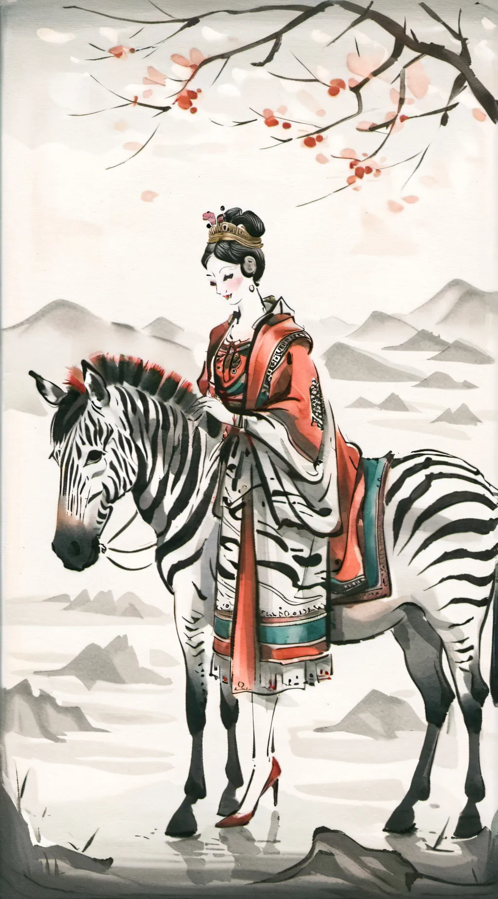 ai character: Zebra background