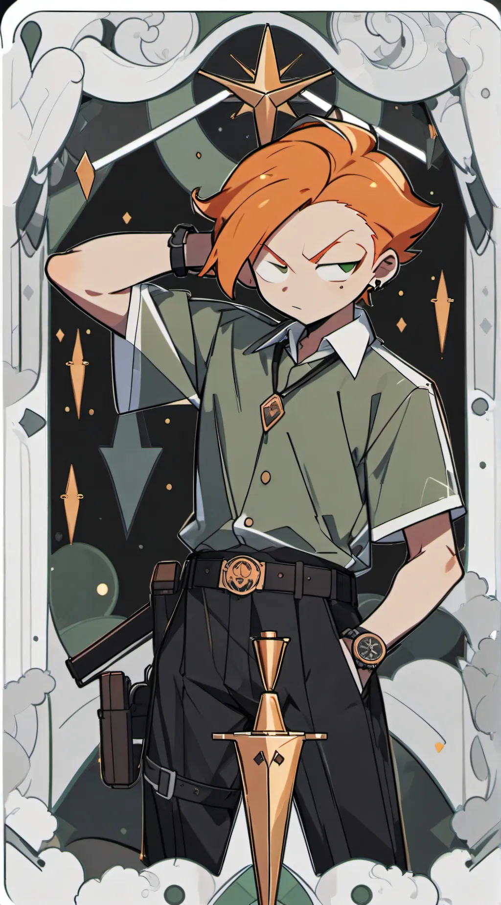 ai character: Pico from FNF background