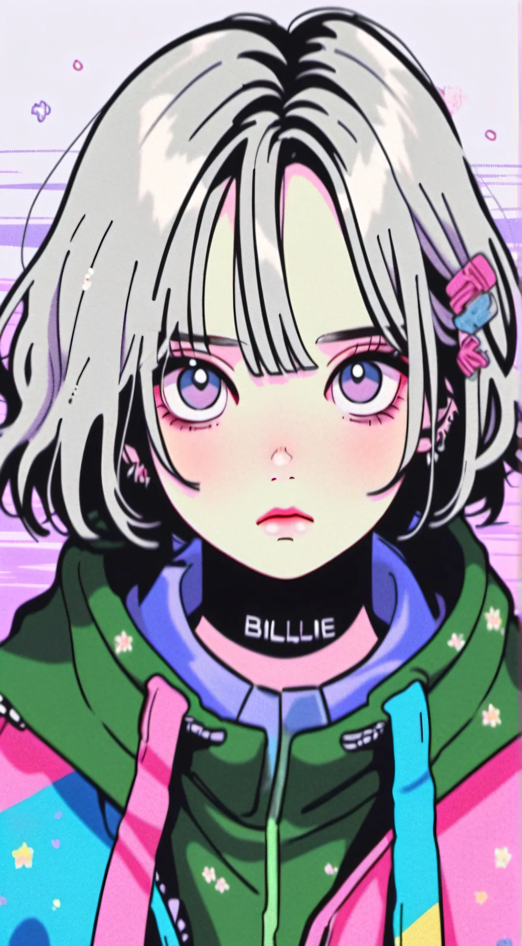 ai character: Billie Eilish background
