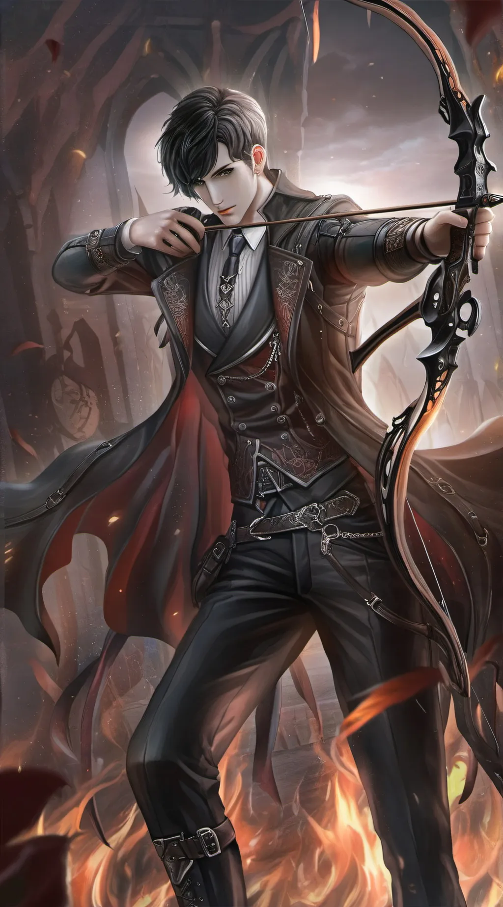 ai character: Sagittarius ♐ M background