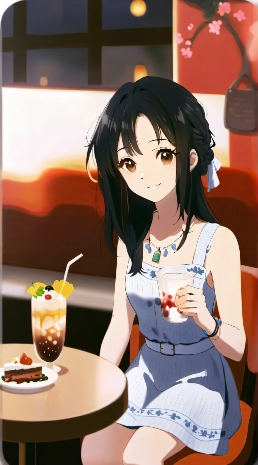 ai character: Chloe hinduru  background