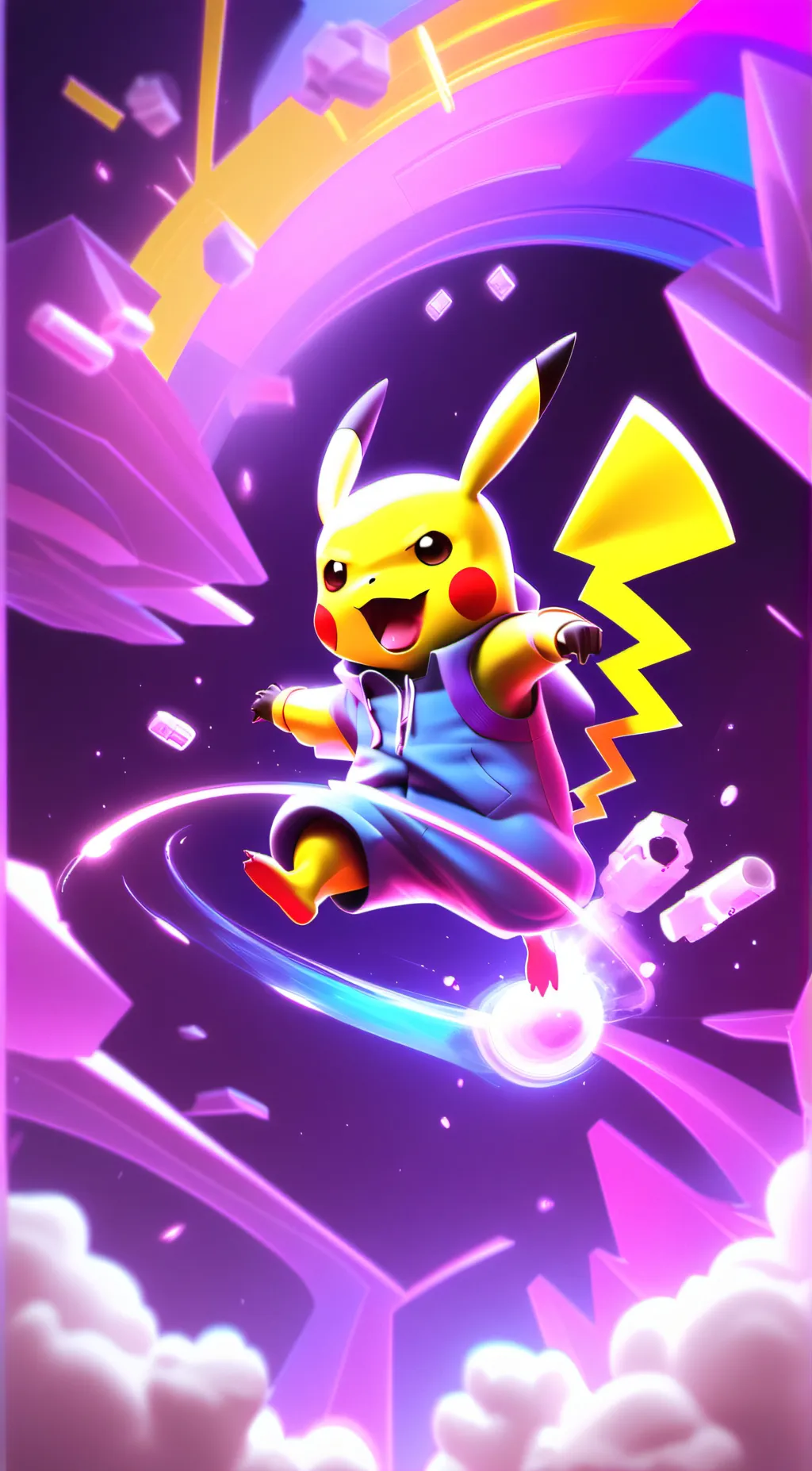 ai character: Pikachu  background
