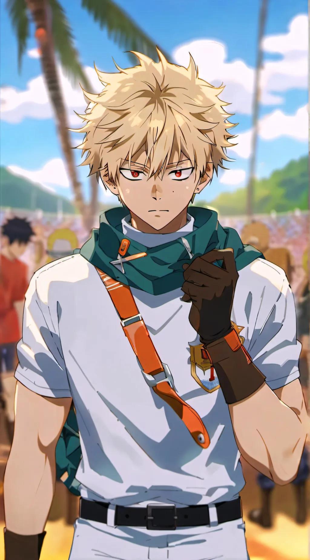 ai character: Katsuki Bakugo background