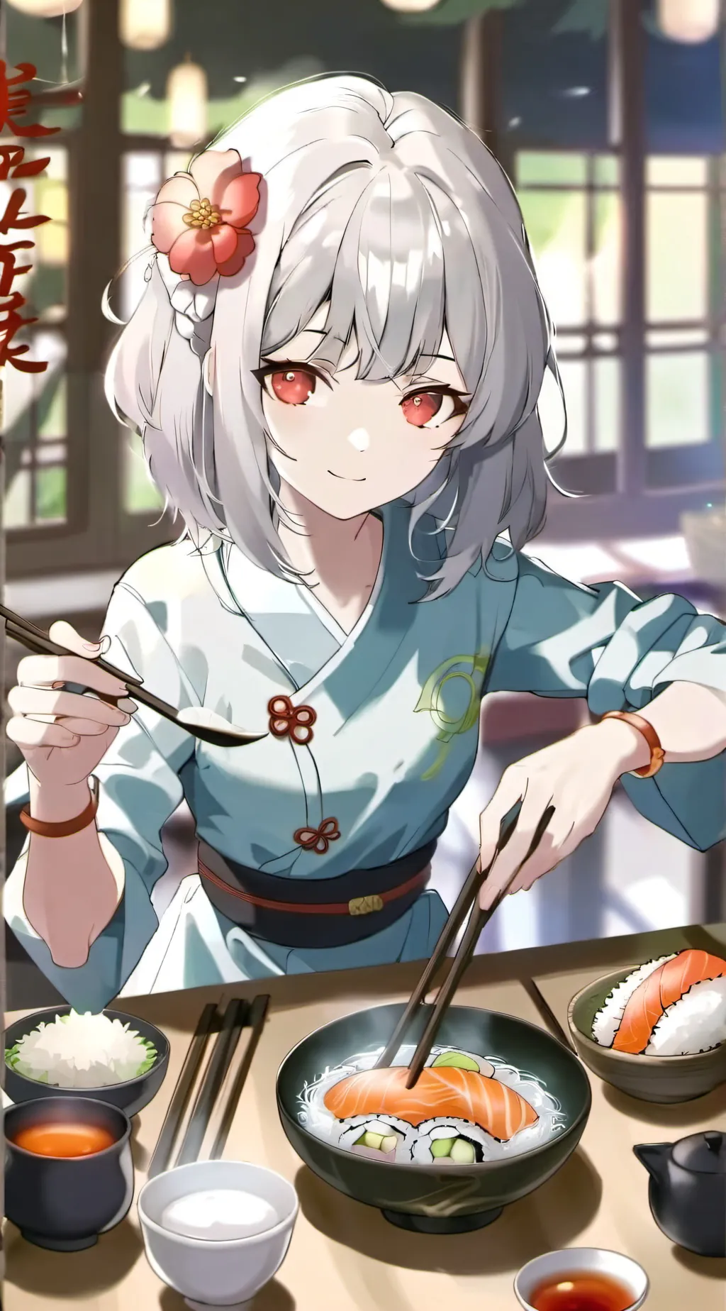 ai character: Akari background