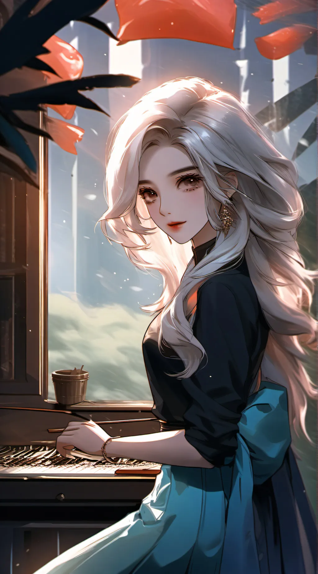 ai character: Mha+Fanf  background