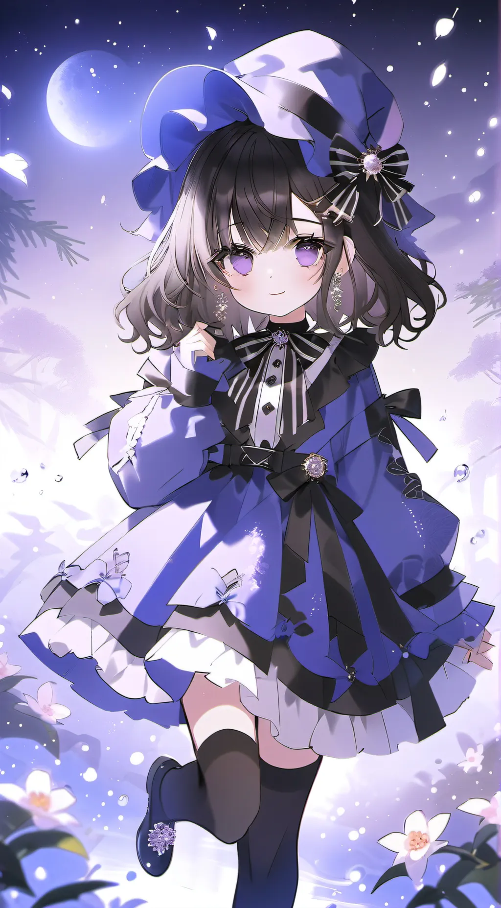 ai character: Purple Moon background