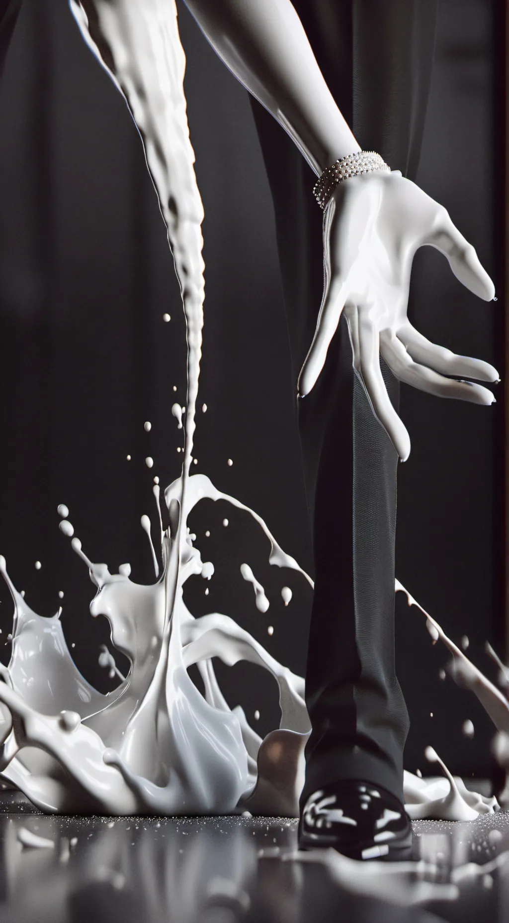 ai character: Cream background