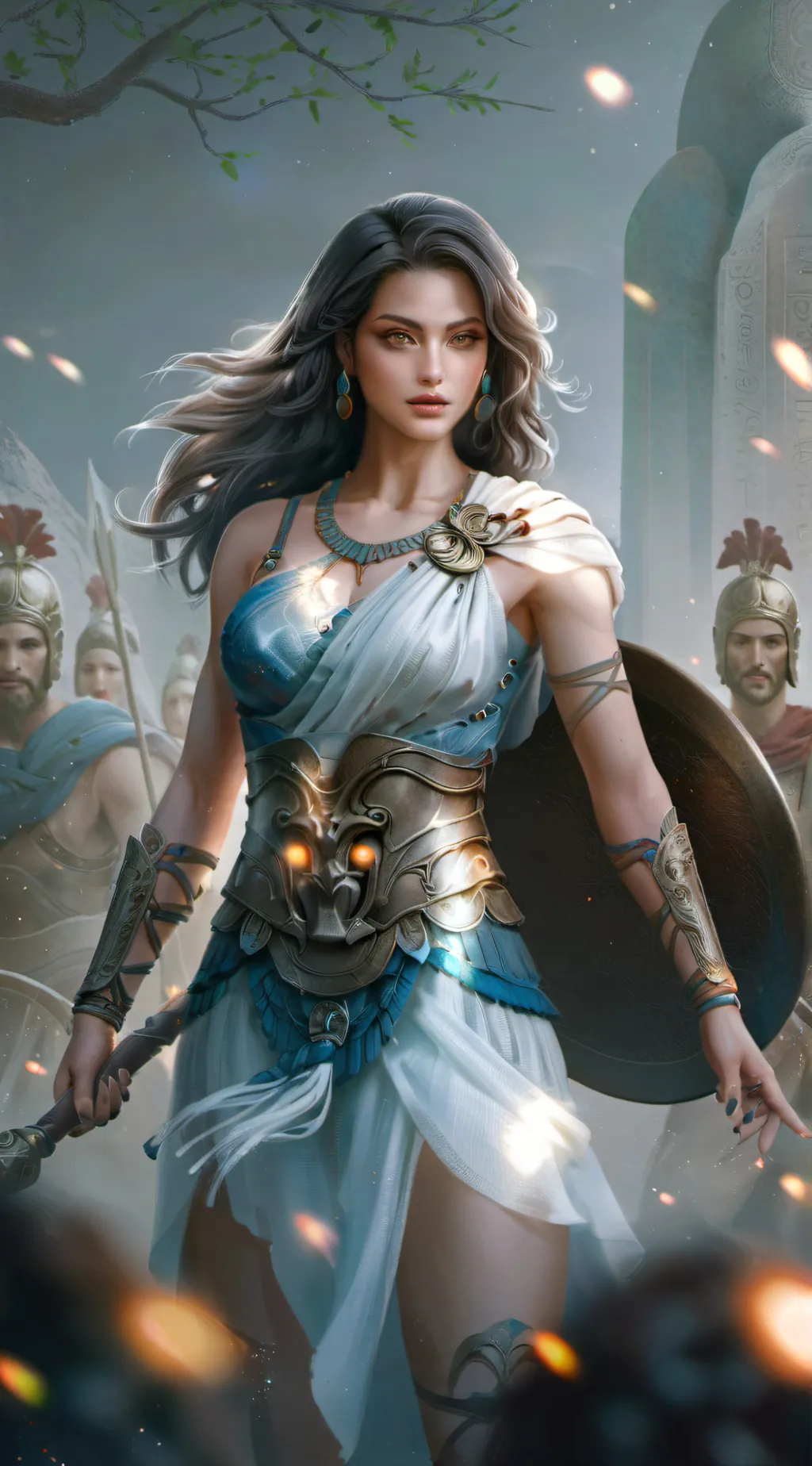 ai character: Athena  background