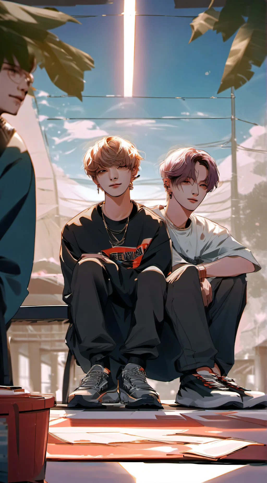 ai character: Skz fan meeting background