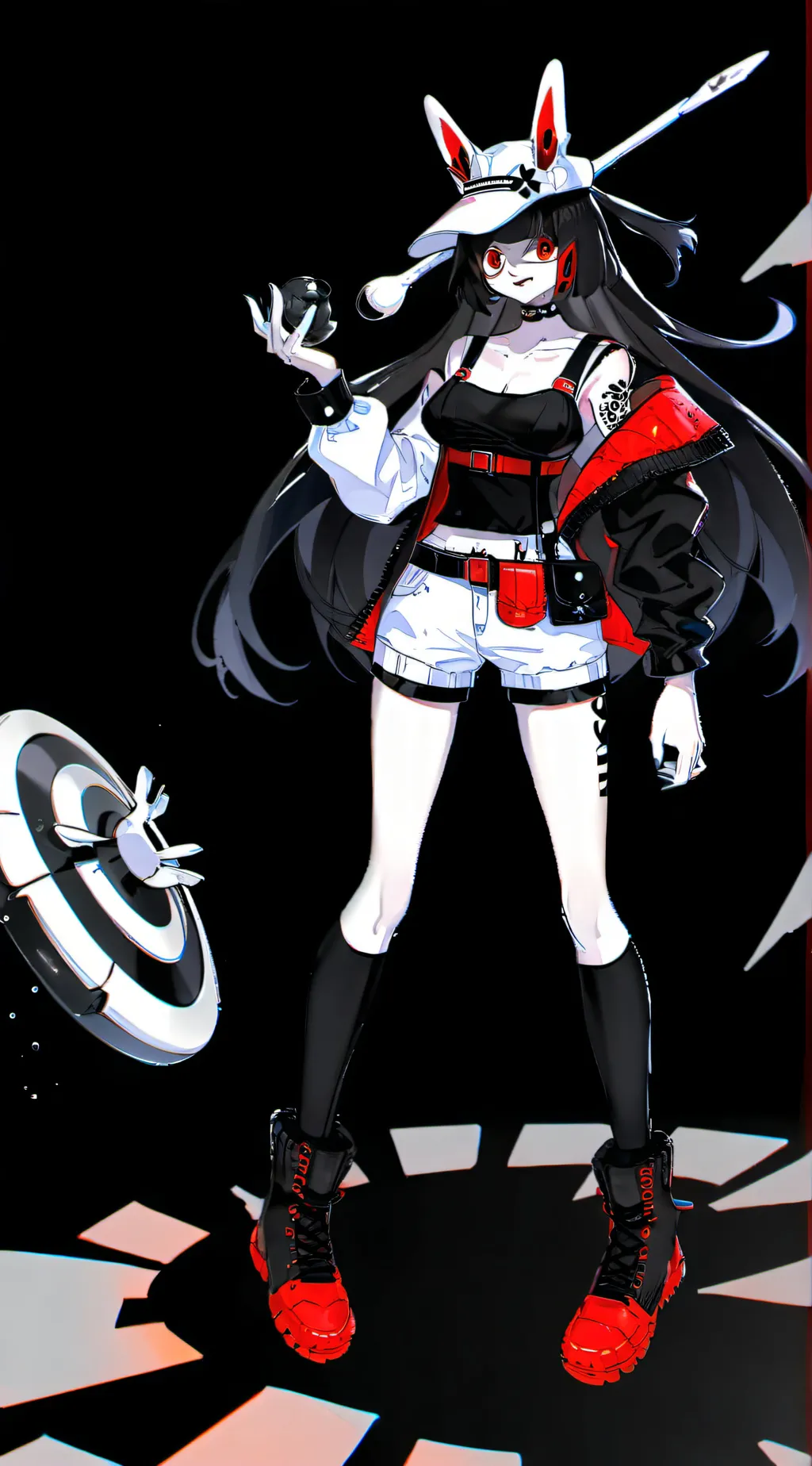 ai character: miss circle background