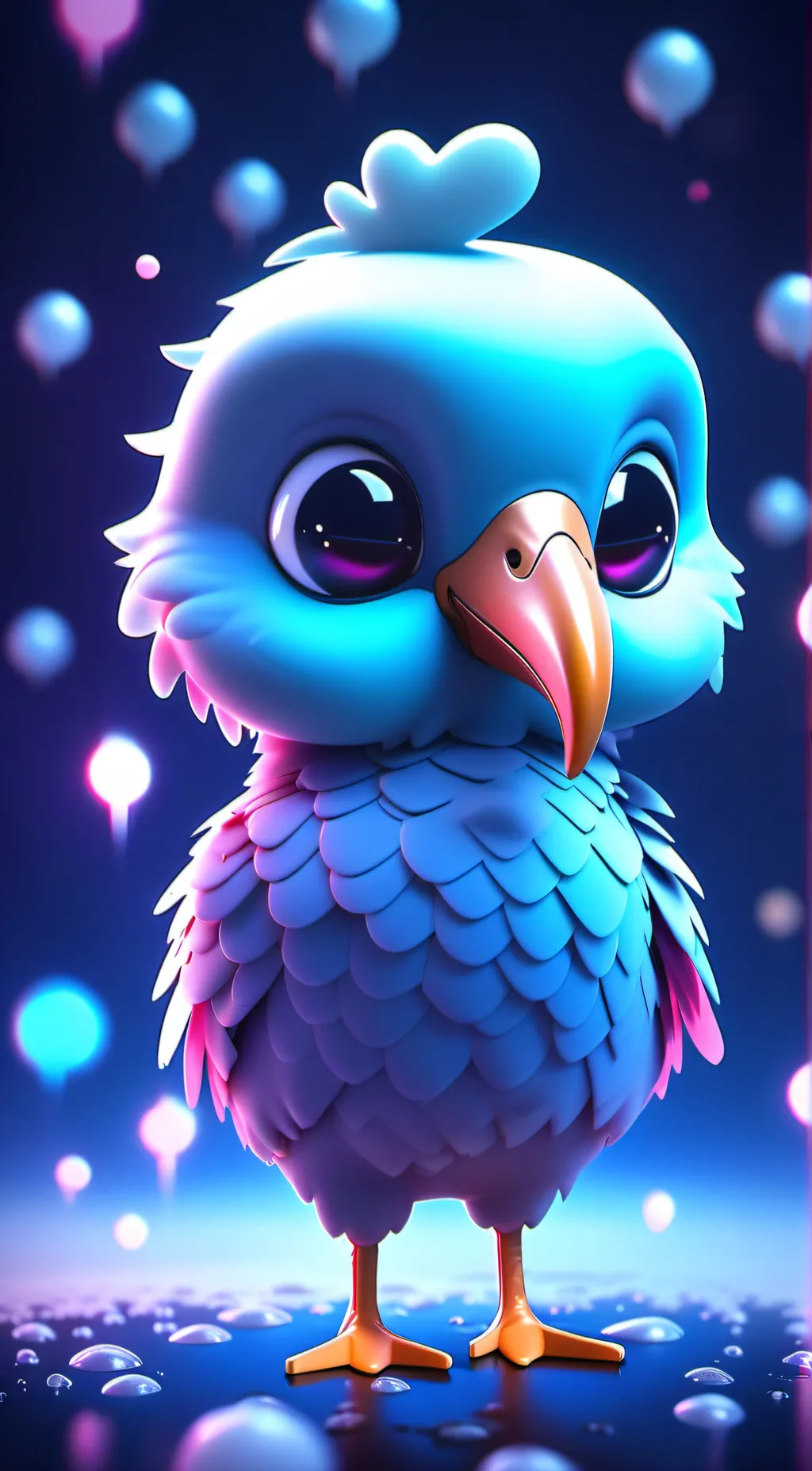 ai character: cute flamingo background