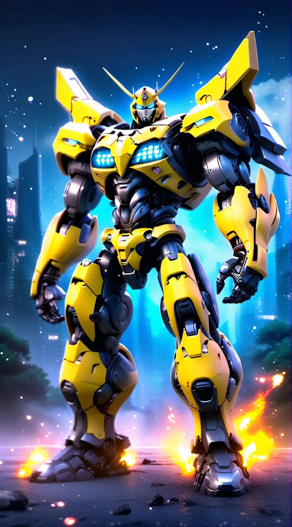 ai character: Bumblebee background