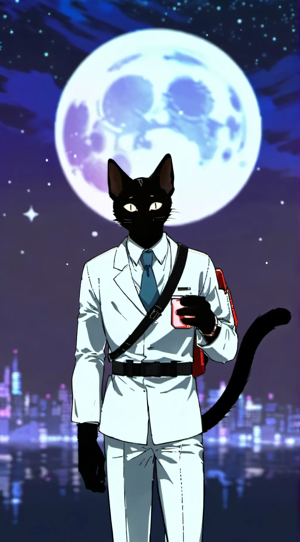 ai character: Cartoon Cat background