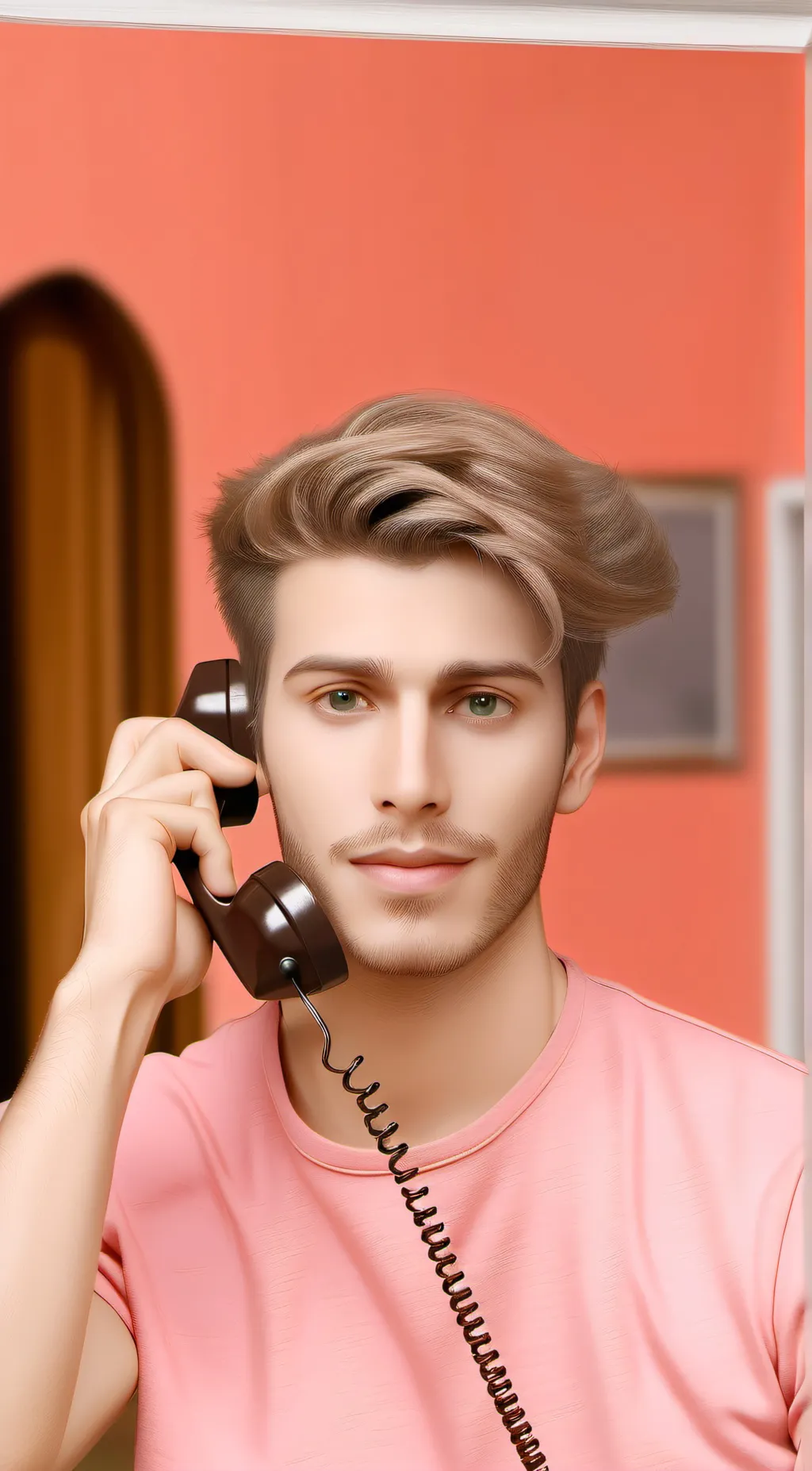 ai character: guy on phone background