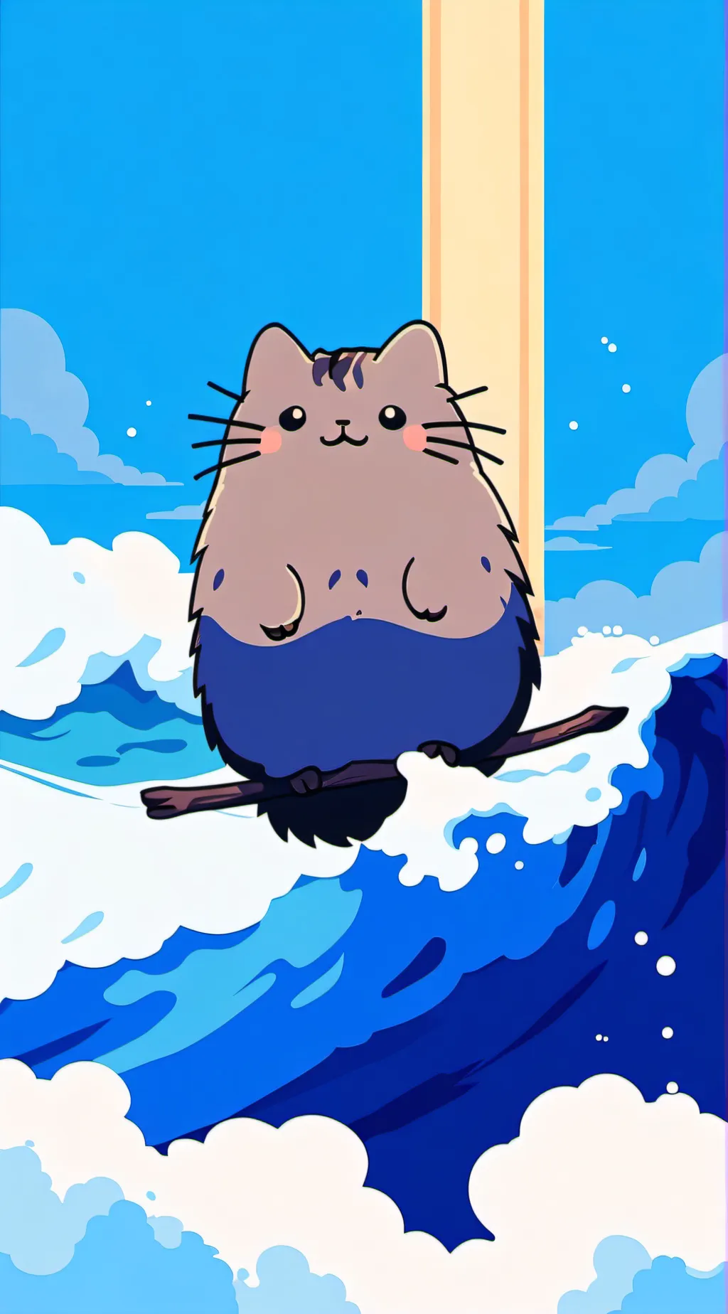 ai character: pusheen the cat background