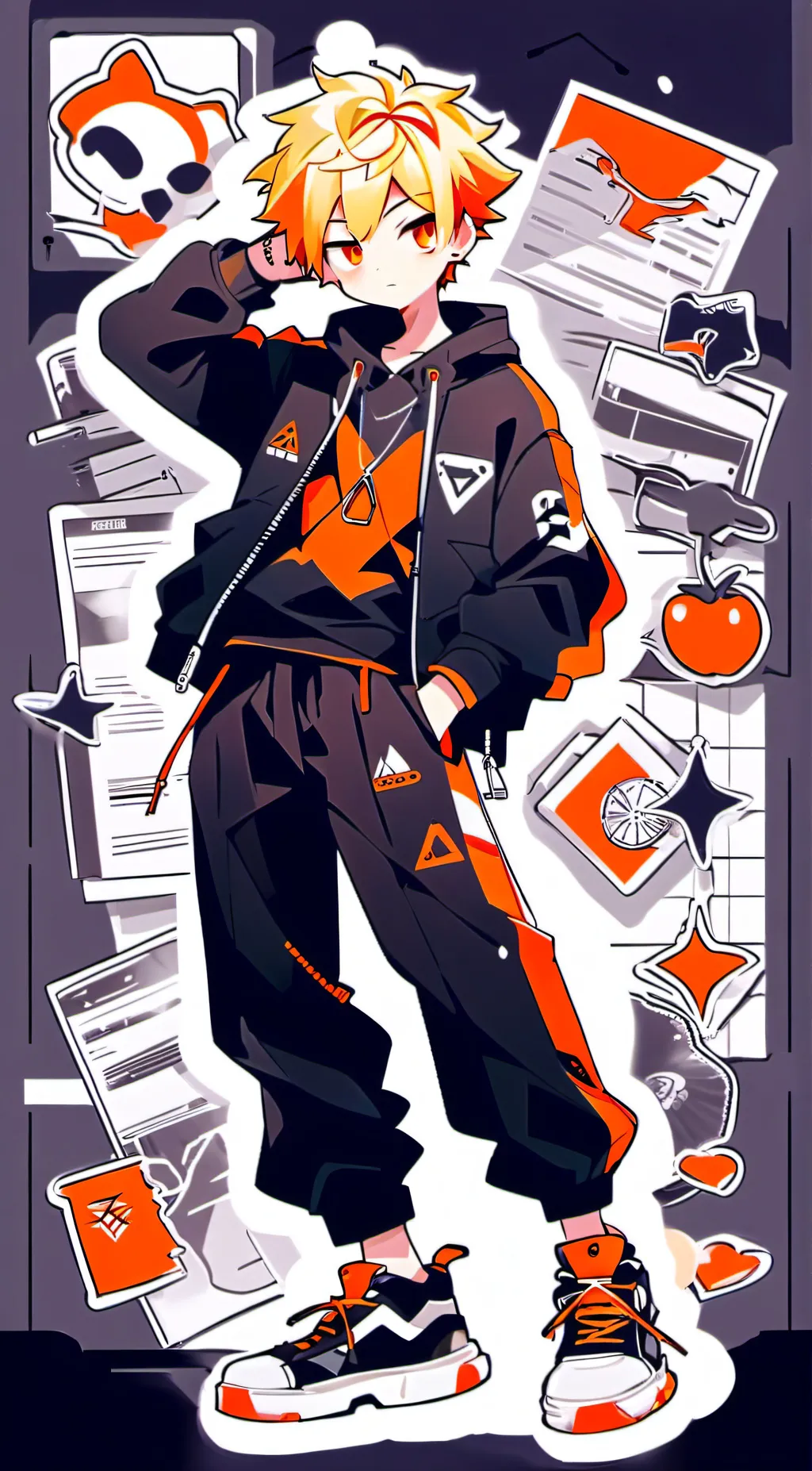 ai character: Katsuki Bakugo background