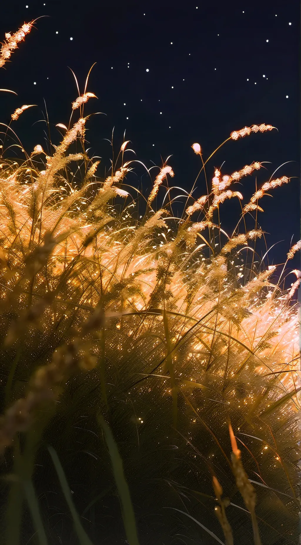 ai character: golden grass background