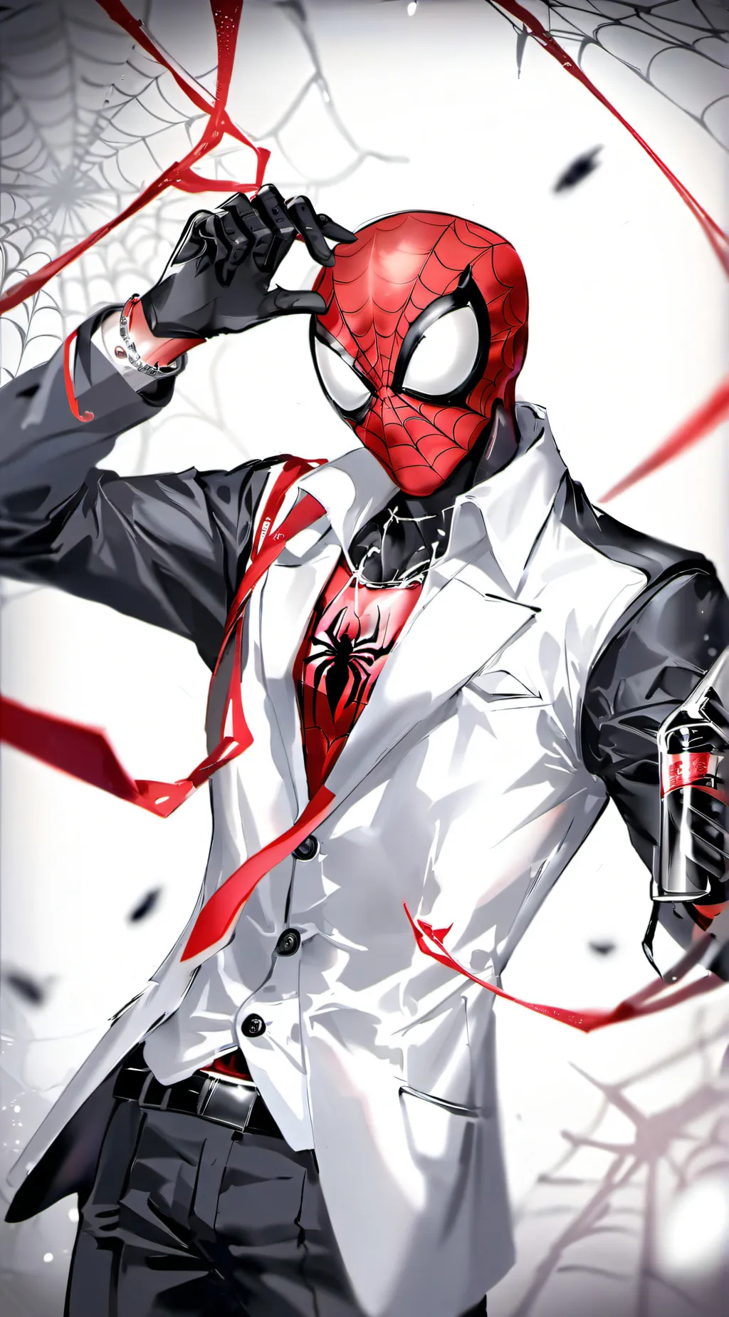 ai character: Spiderman+Mha!? background