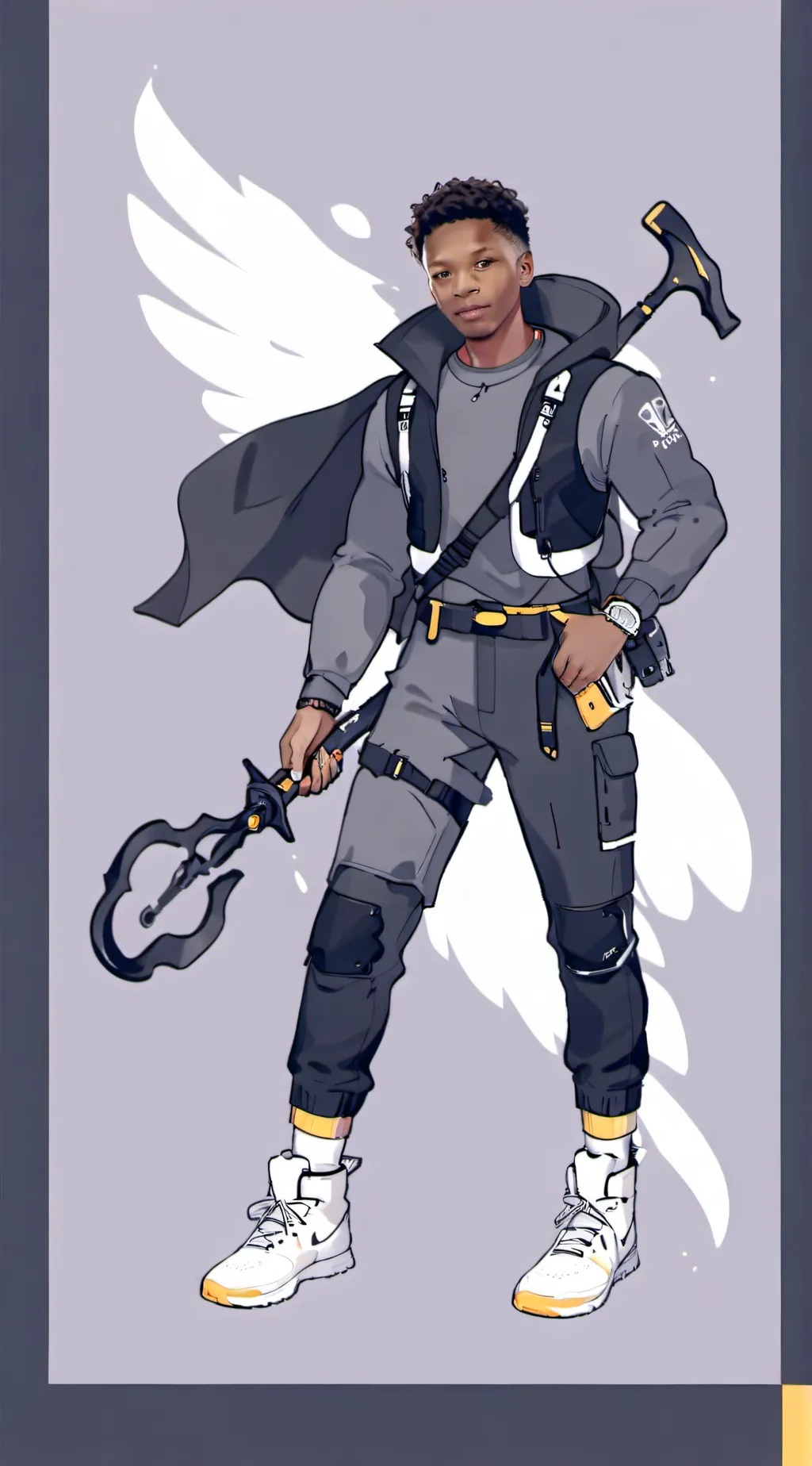 ai character: DJ hater 404 background