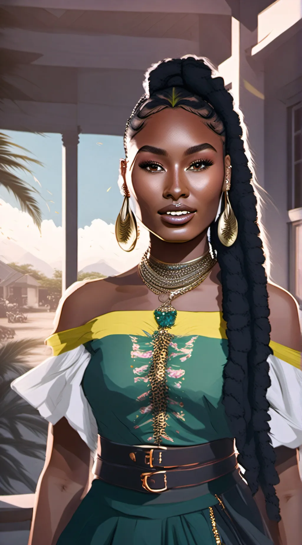 ai character: tiana major9  background