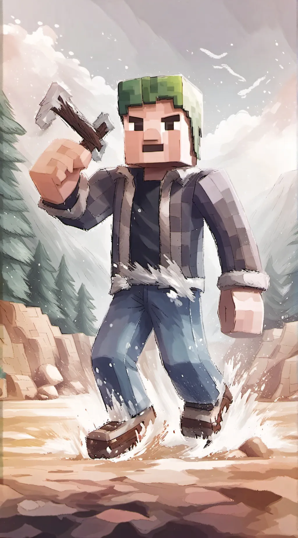 ai character: Minecraft_future background