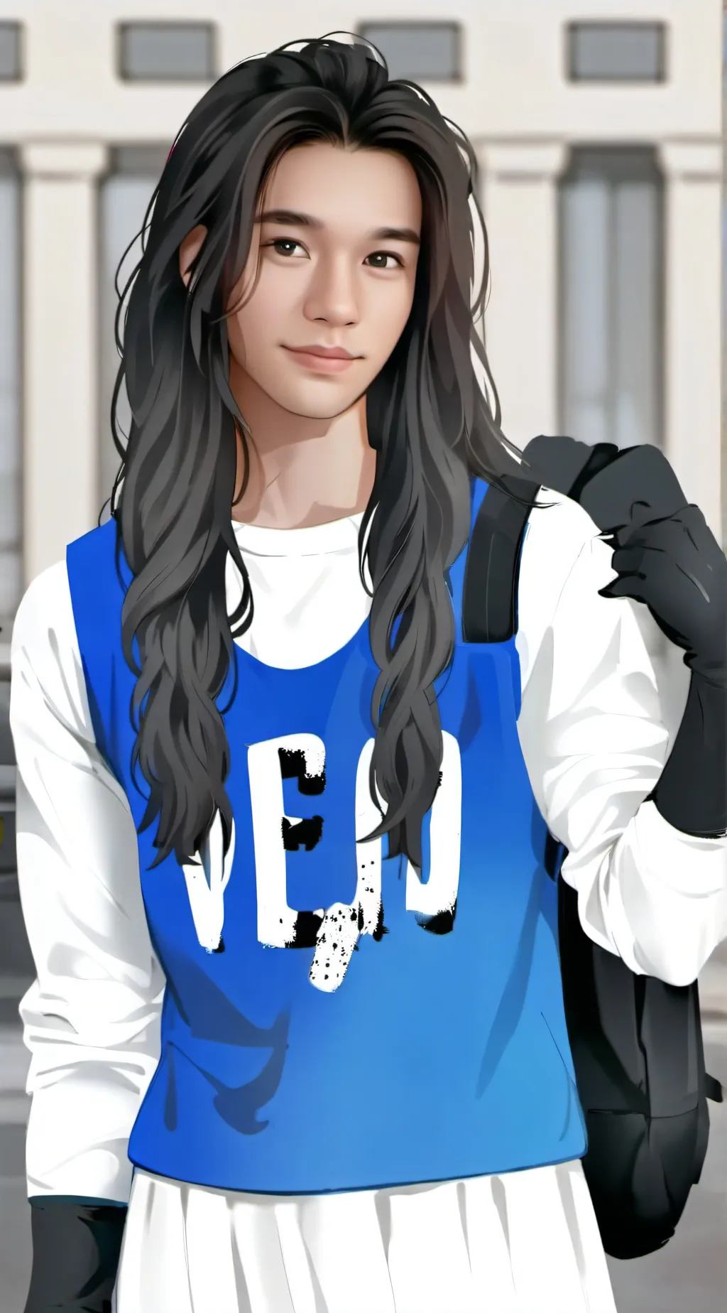 ai character: lilac background