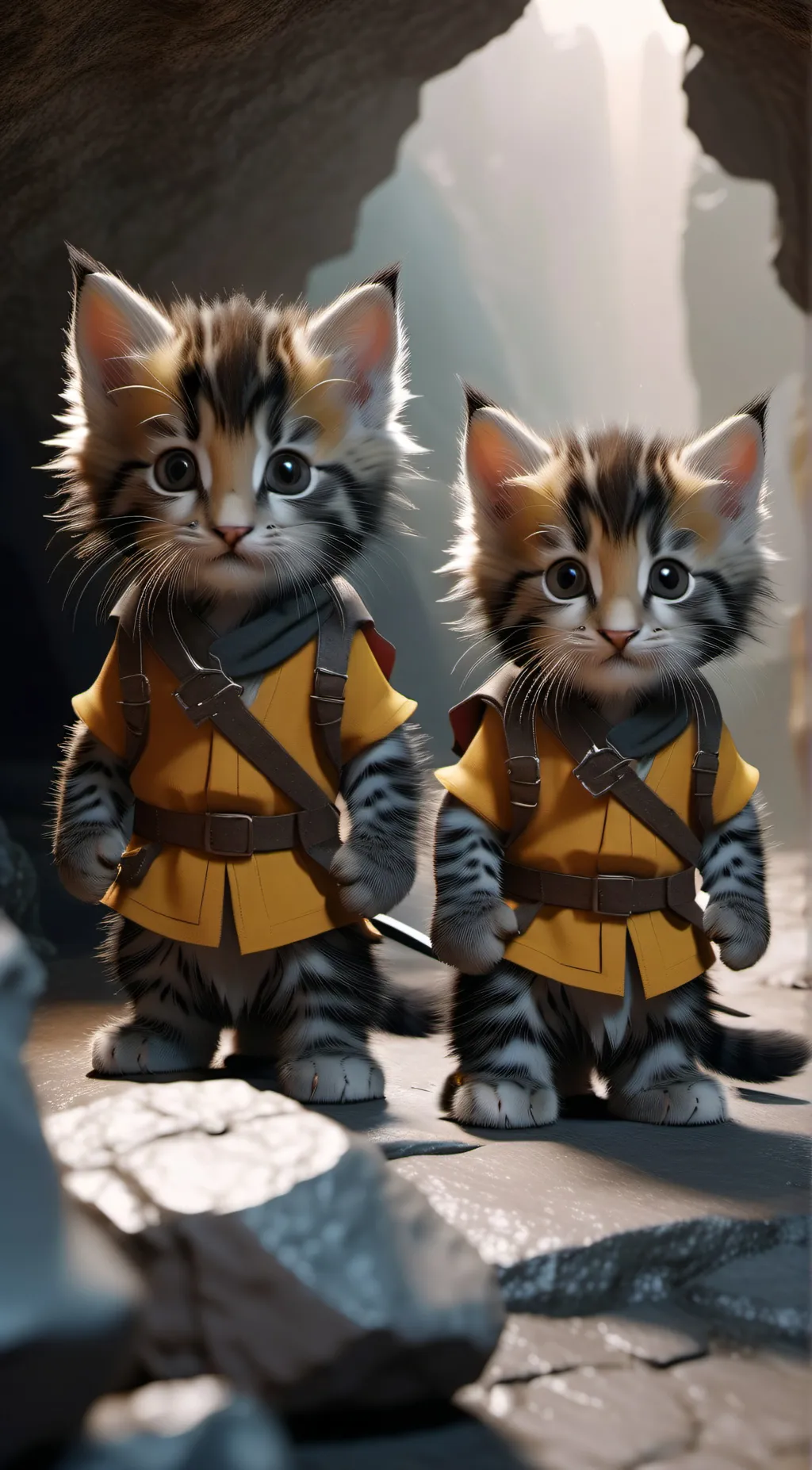 ai character: The lost kittens  background