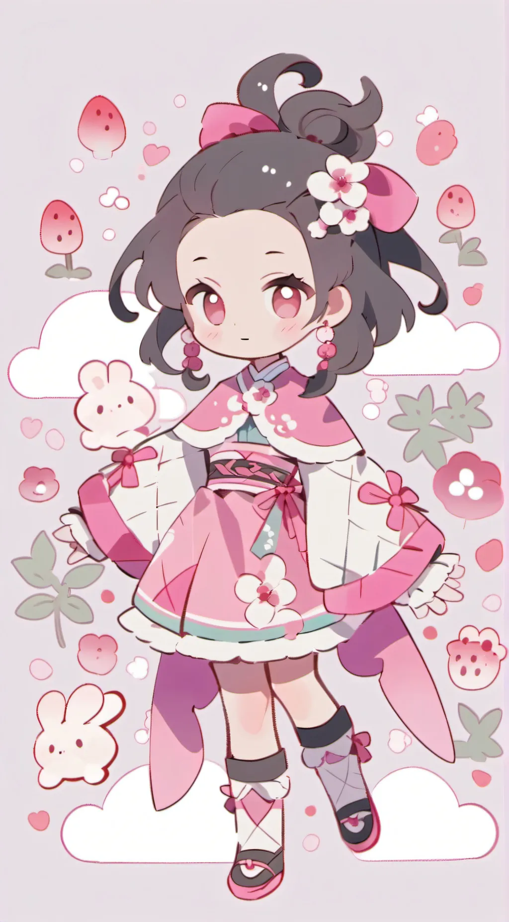 ai character: rose background