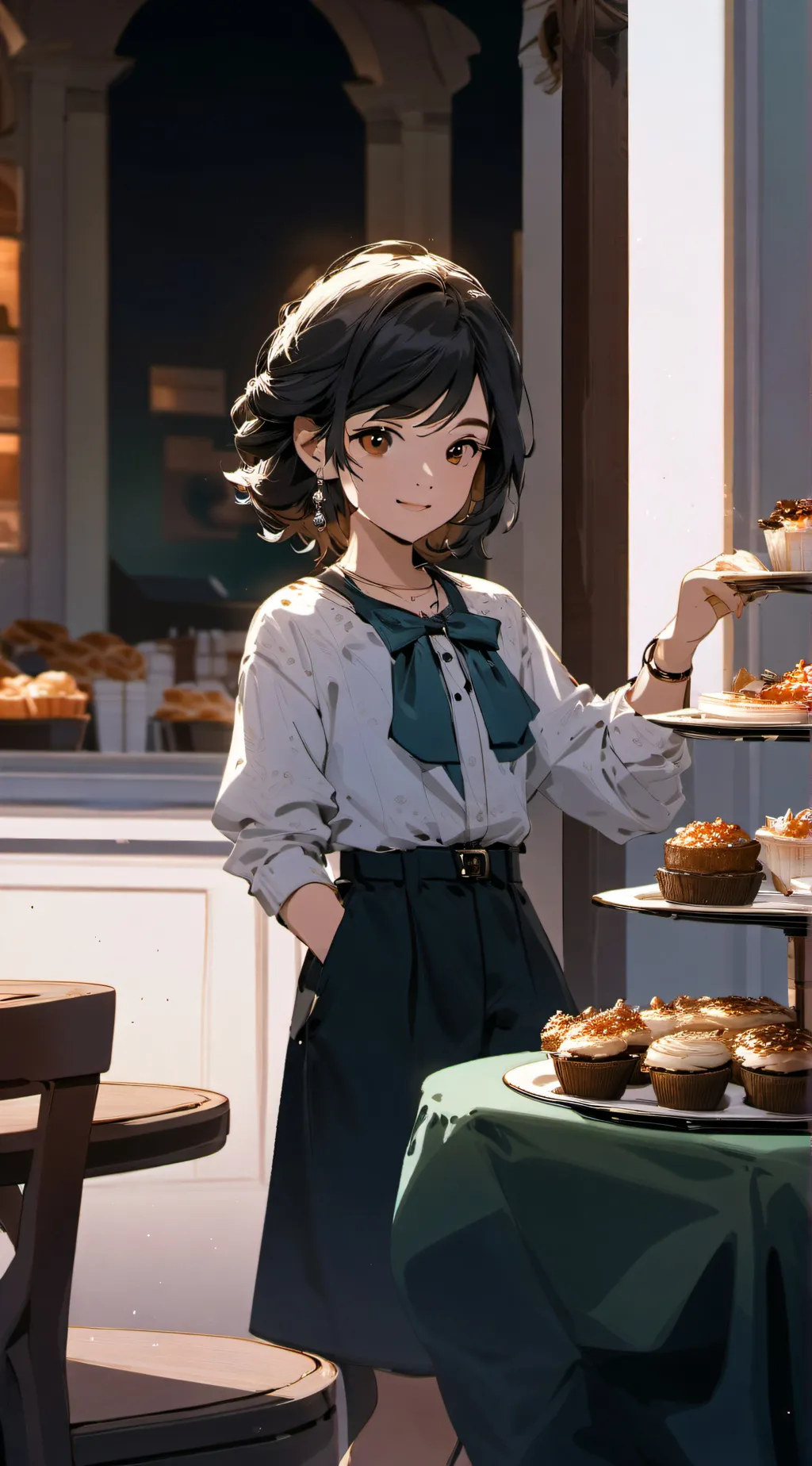 ai character: Cherry background