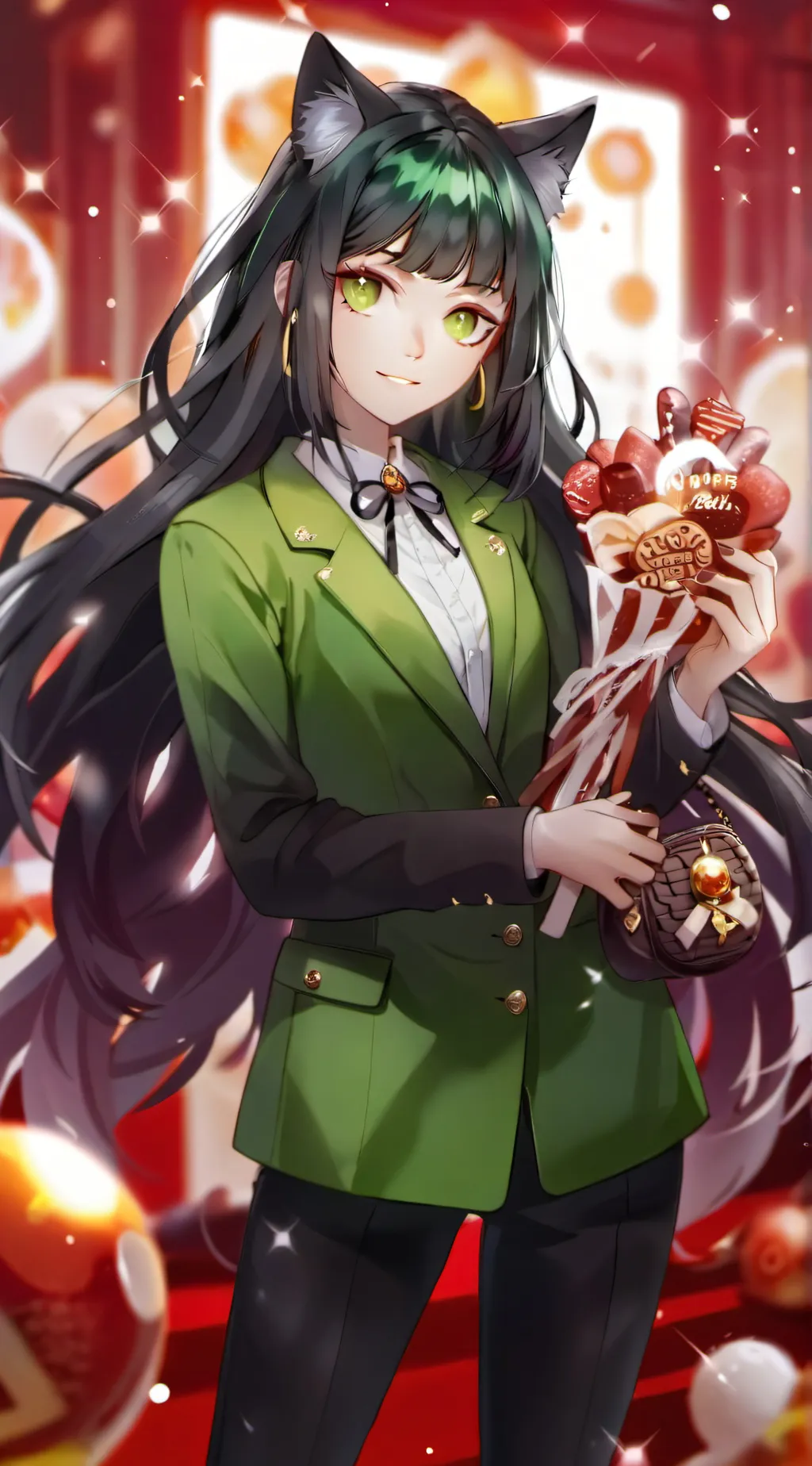 Talkie AI - Chat with hanna (green cat)