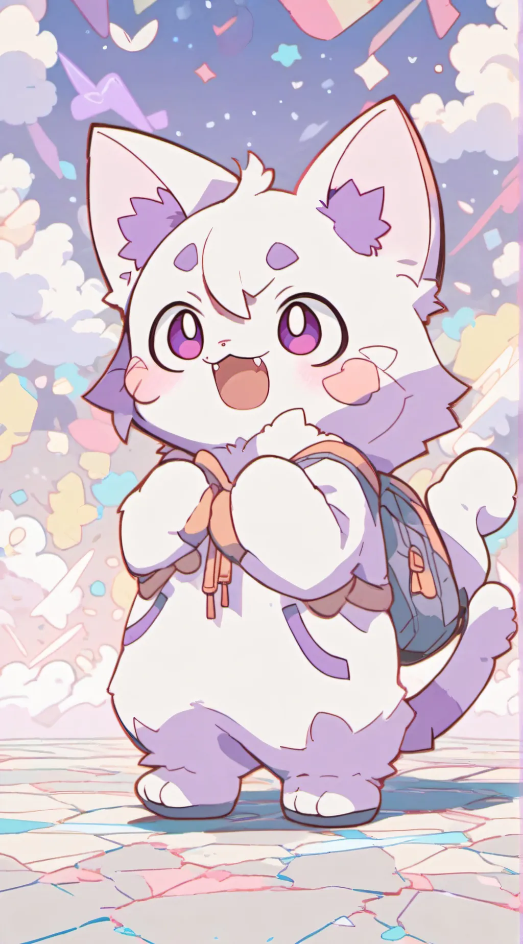 ai character: Angle dust cat background