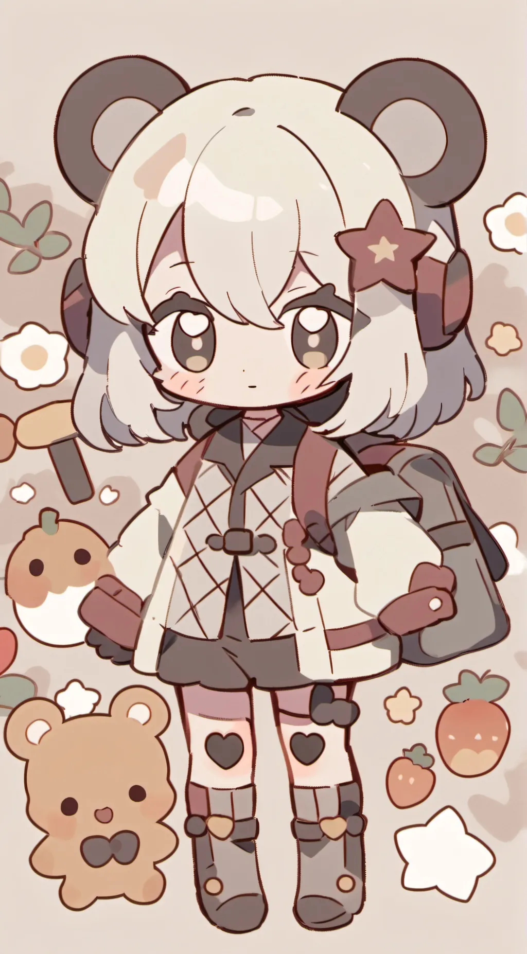 ai character: smilling critters background