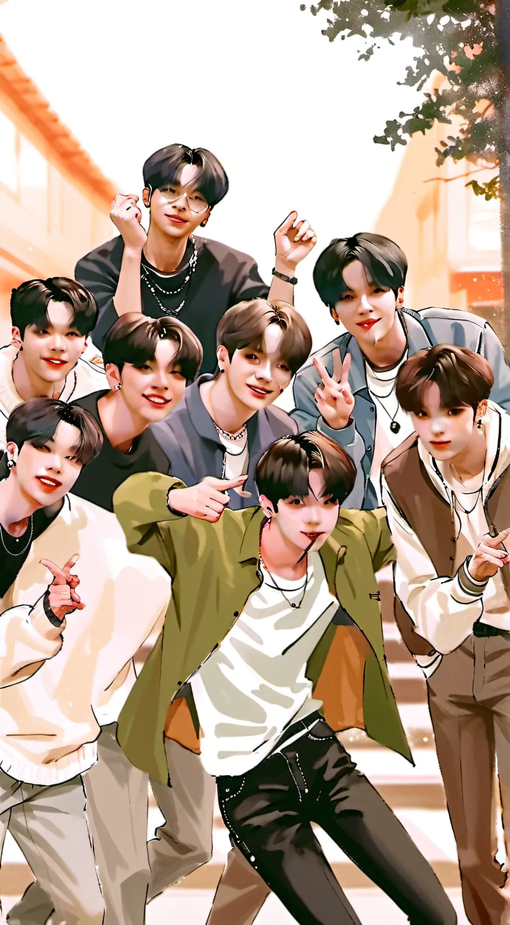 ai character: Skz fancall background