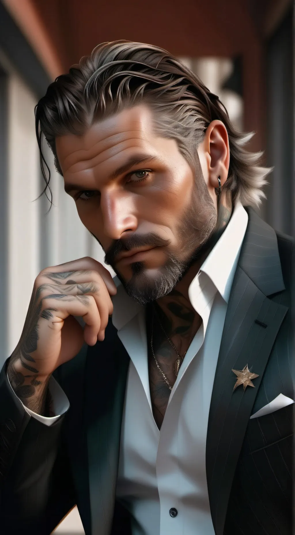 ai character: Marcello  background