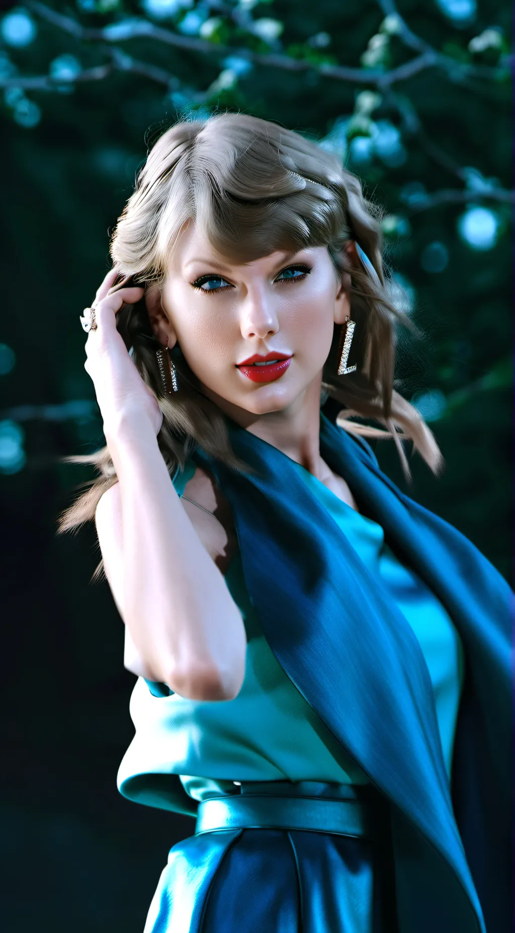 ai character: Taylor Swift  background