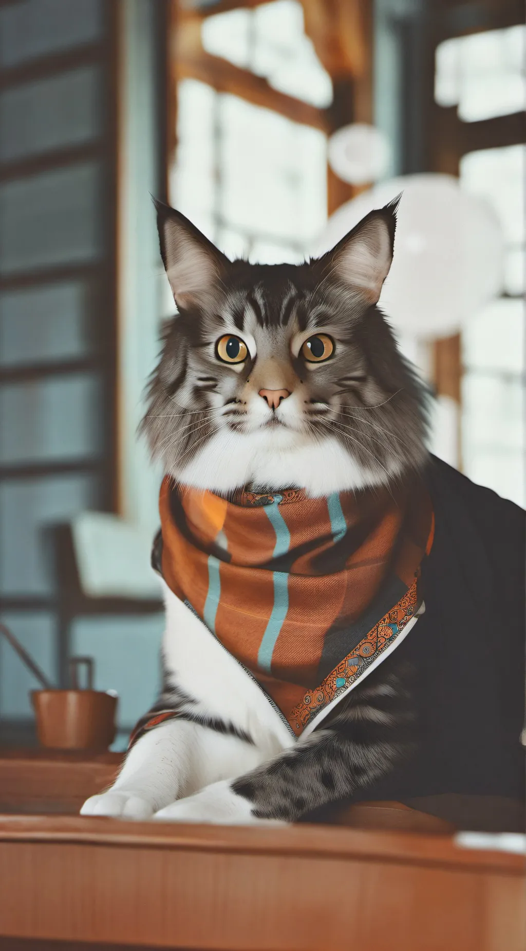 ai character: Violet background