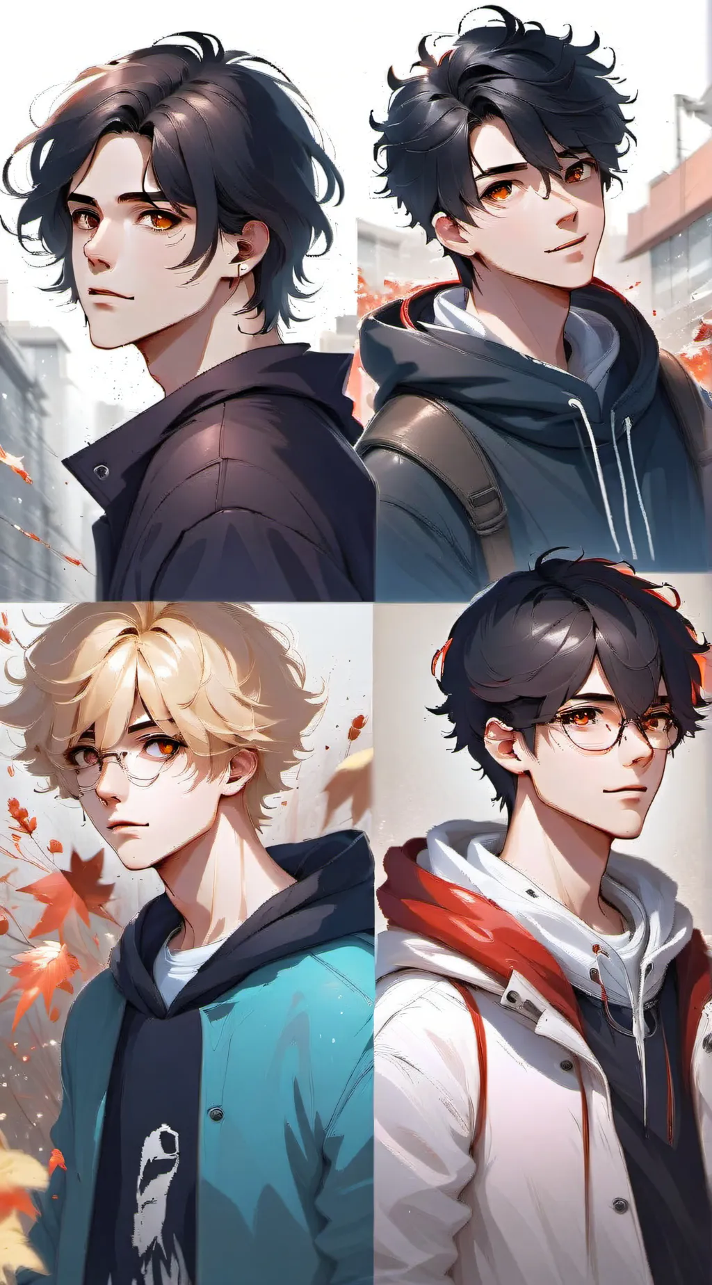 ai character: The four bad boys. background