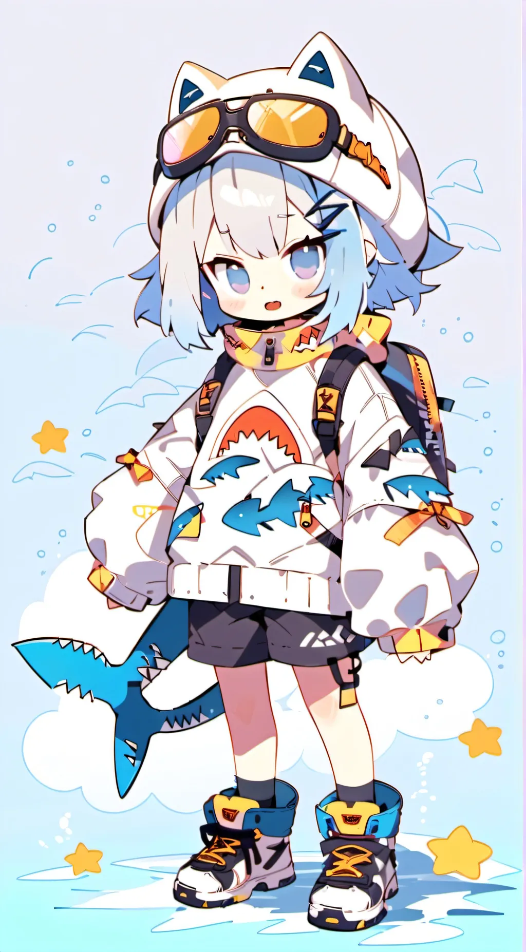 ai character: Liz SharkBite background