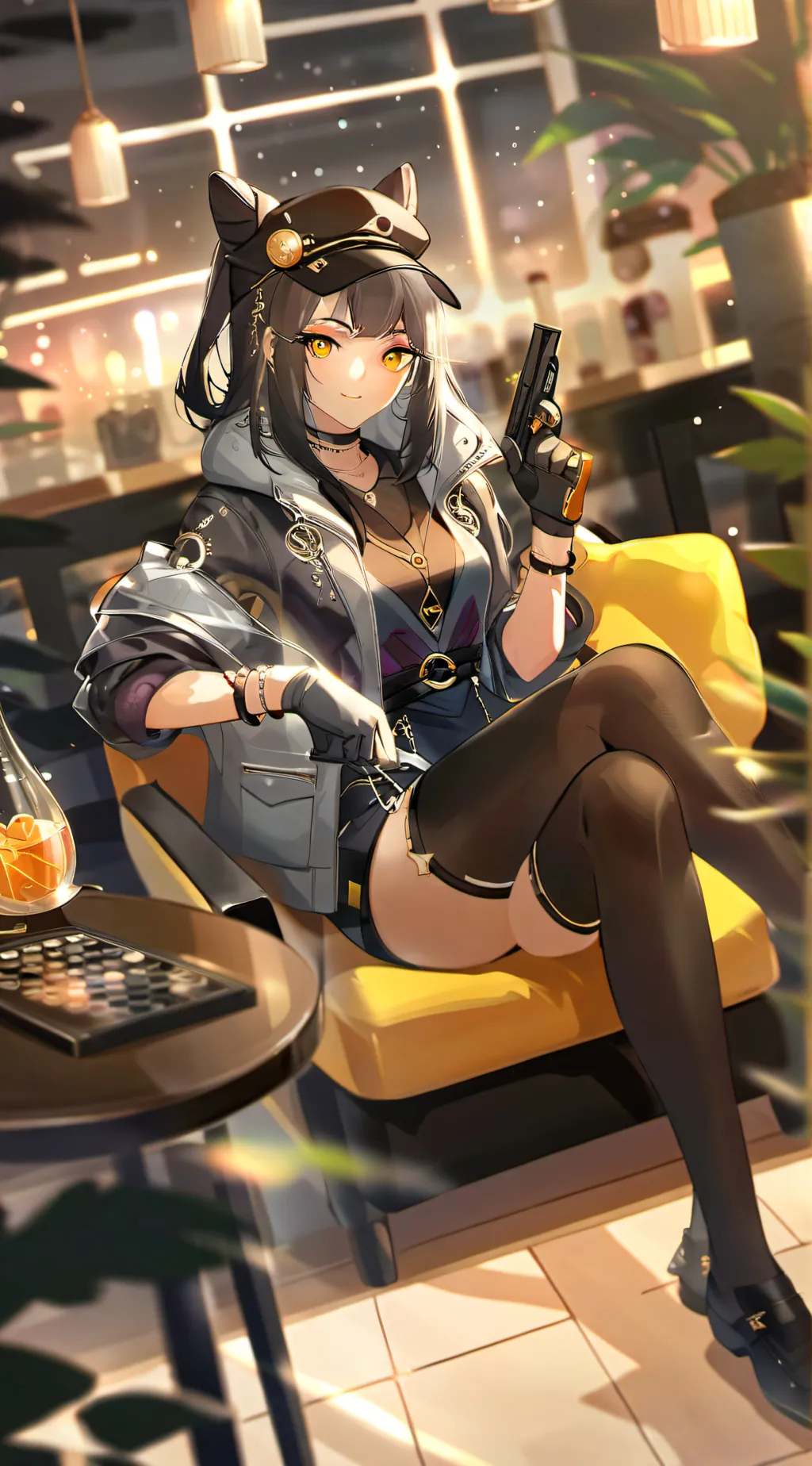 ai character: Gloves background