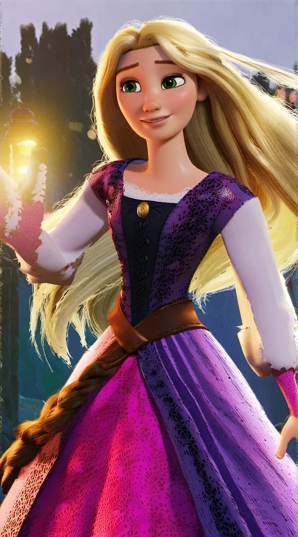 ai character: Rapunzel background
