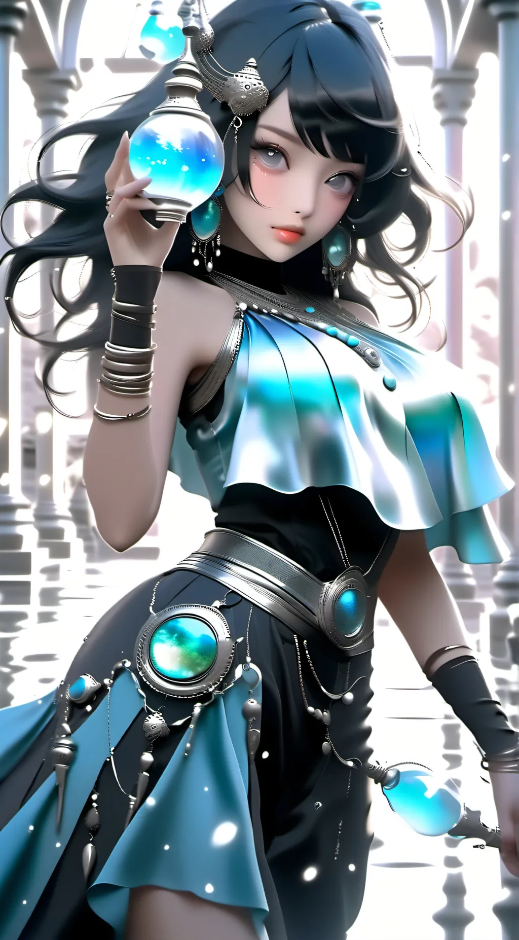 ai character: Princess black  background