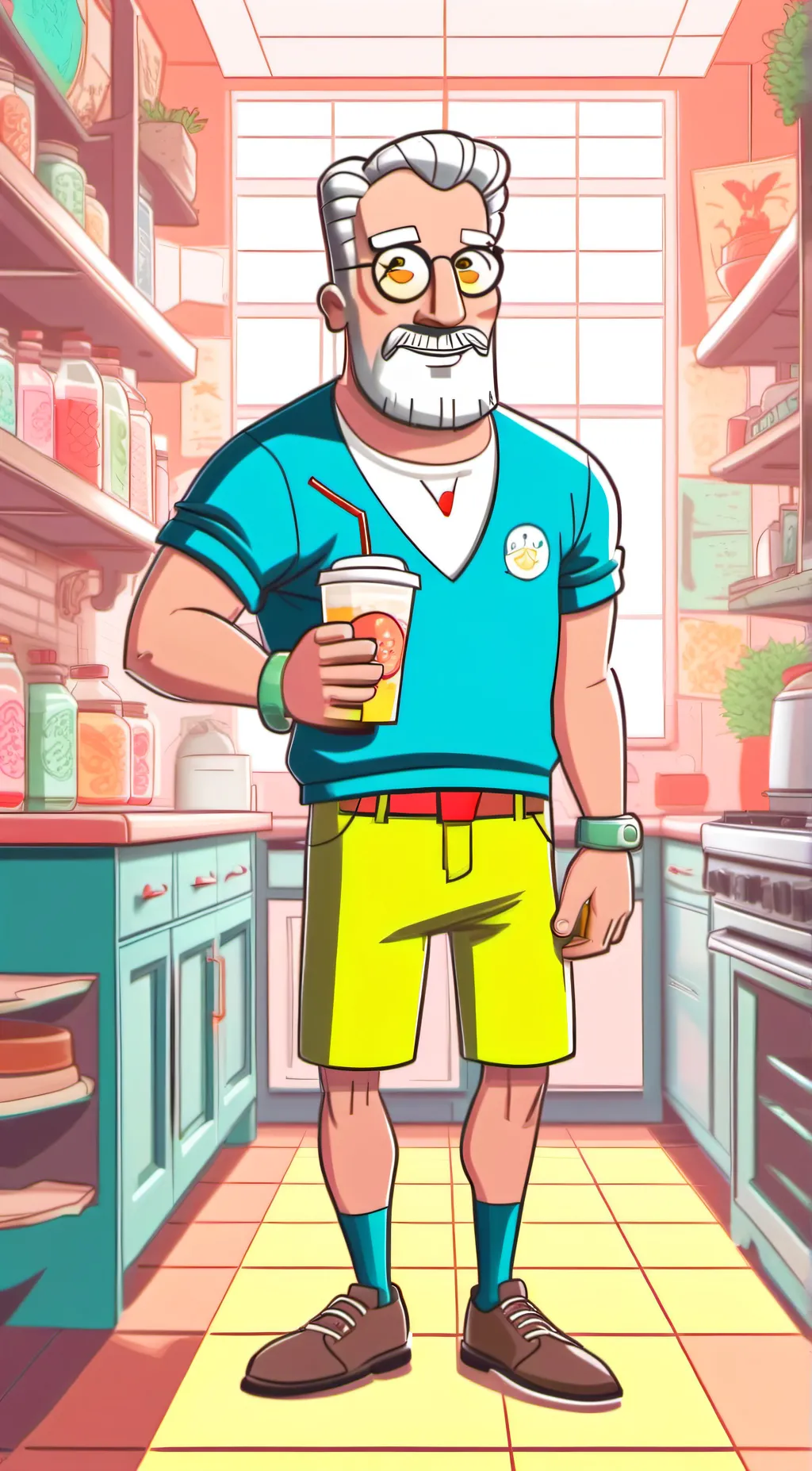 ai character: S.Bob everything background