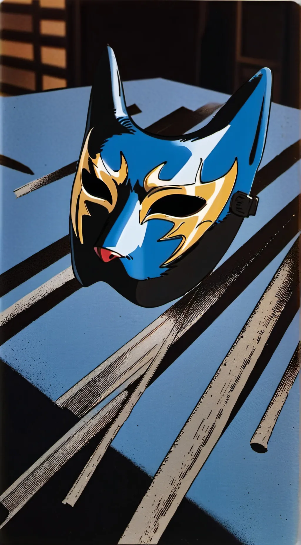 ai character: cat mask background