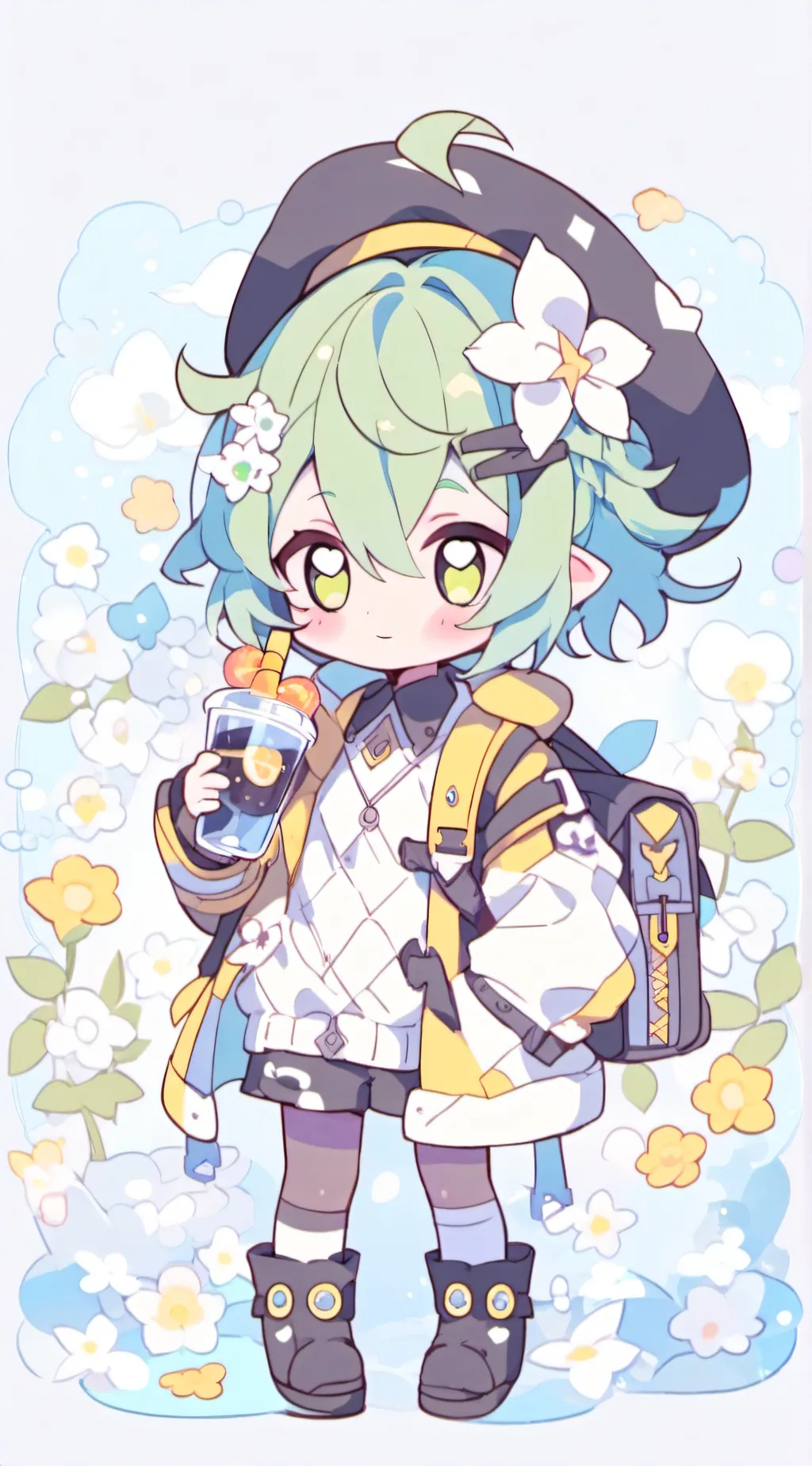 ai character: Bitter giggle  background