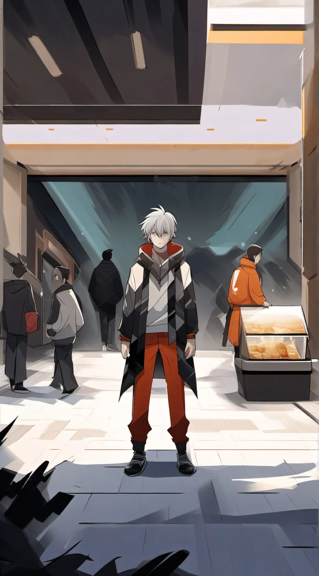 ai character: Anime convention background