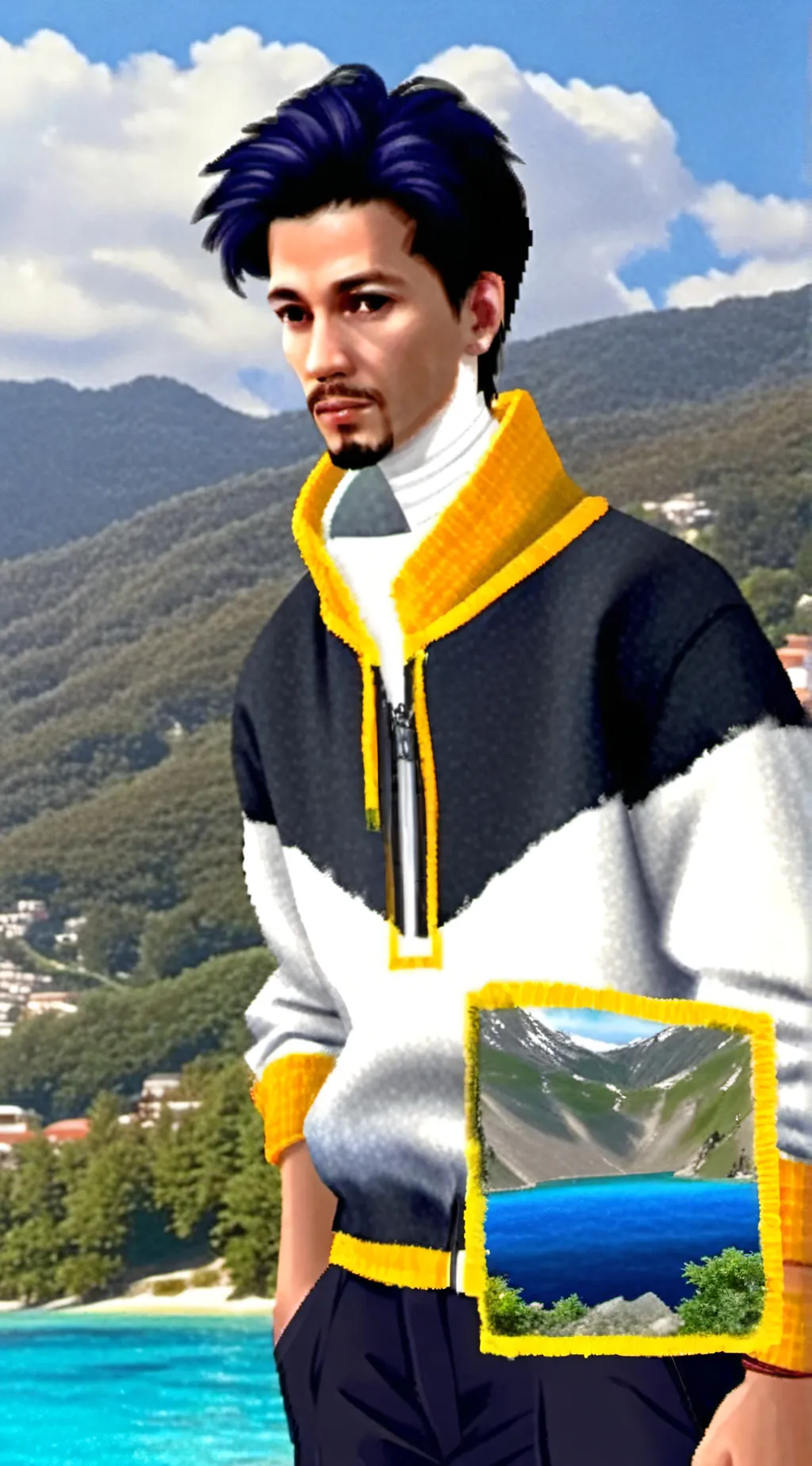 ai character: cat caller background