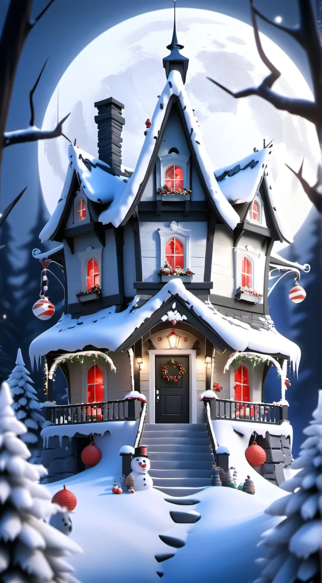 ai character: HH But X-MAS background