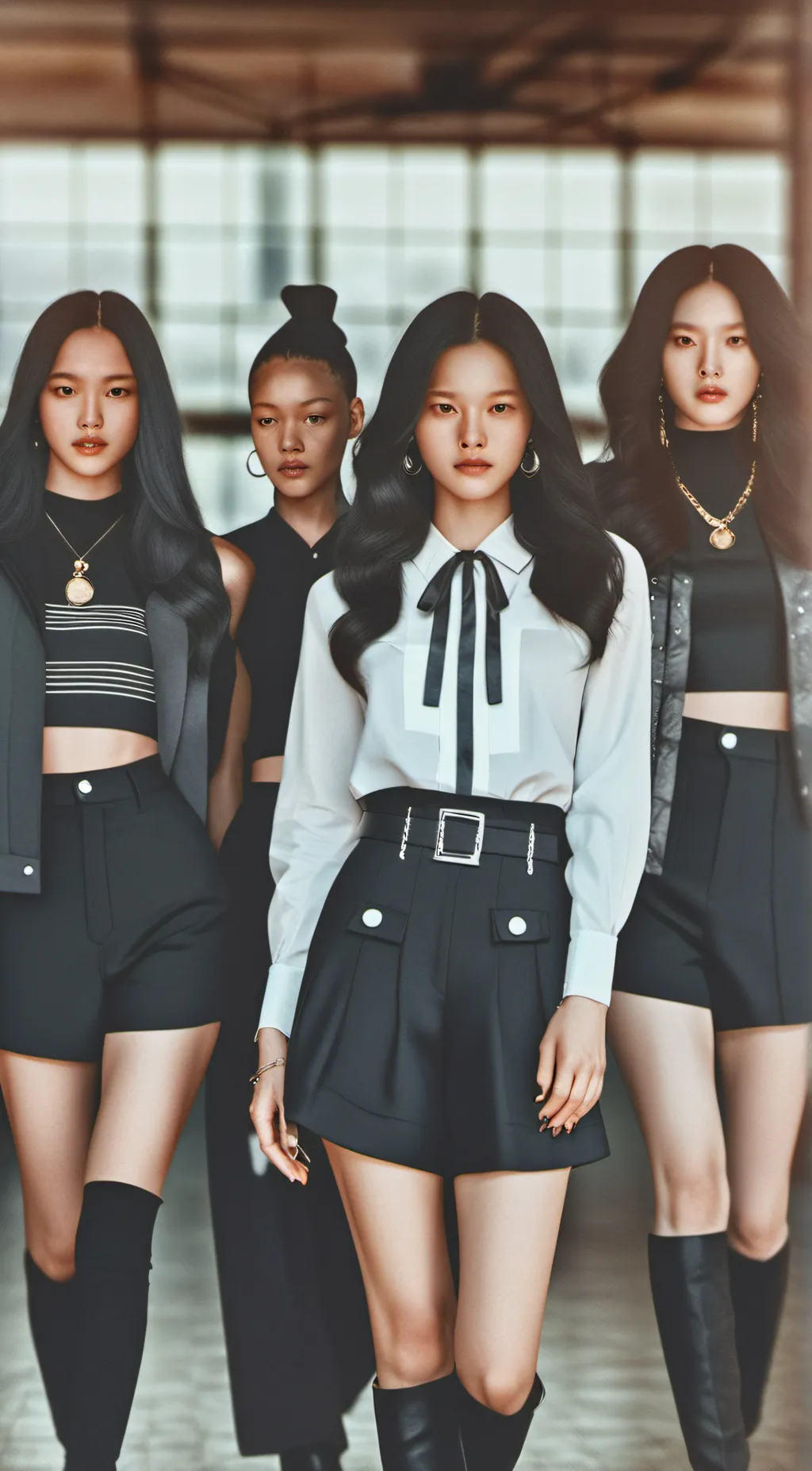 ai character: Black pink  background